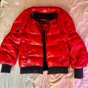 Vintage Alpine 90% Down Puffer IT 38 Sculptural Collar